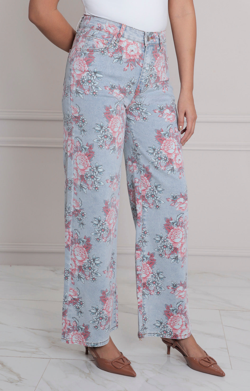 Pantalòn estampado - PANTALON MEZCLILLA REGULAR Boutiquemirel 