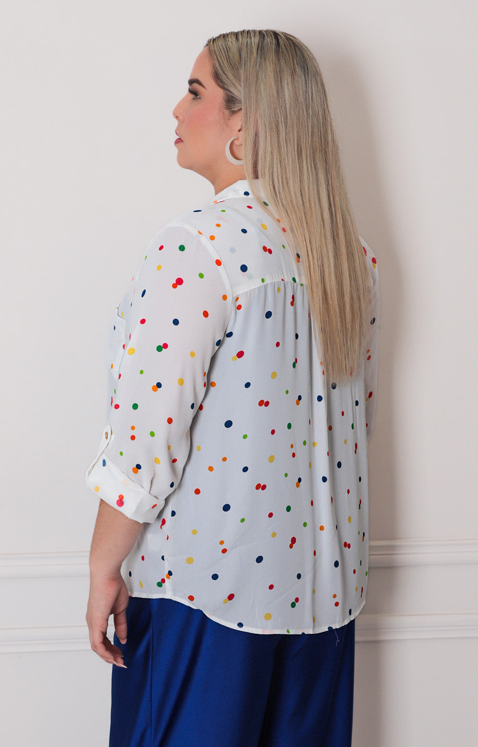 Blusa estampada con mangas - BLUSAS CURVY Boutiquemirel 