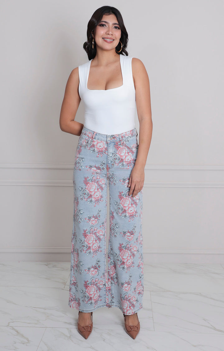 Pantalòn estampado - PANTALON MEZCLILLA REGULAR Boutiquemirel 