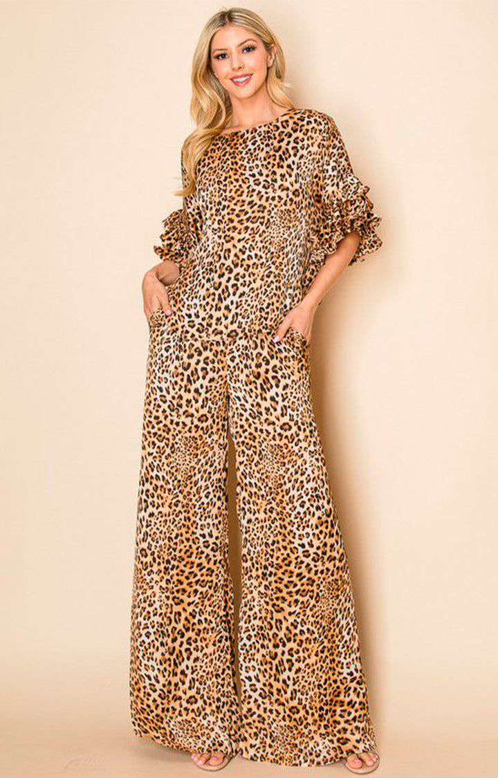 Conjutno beige estampado