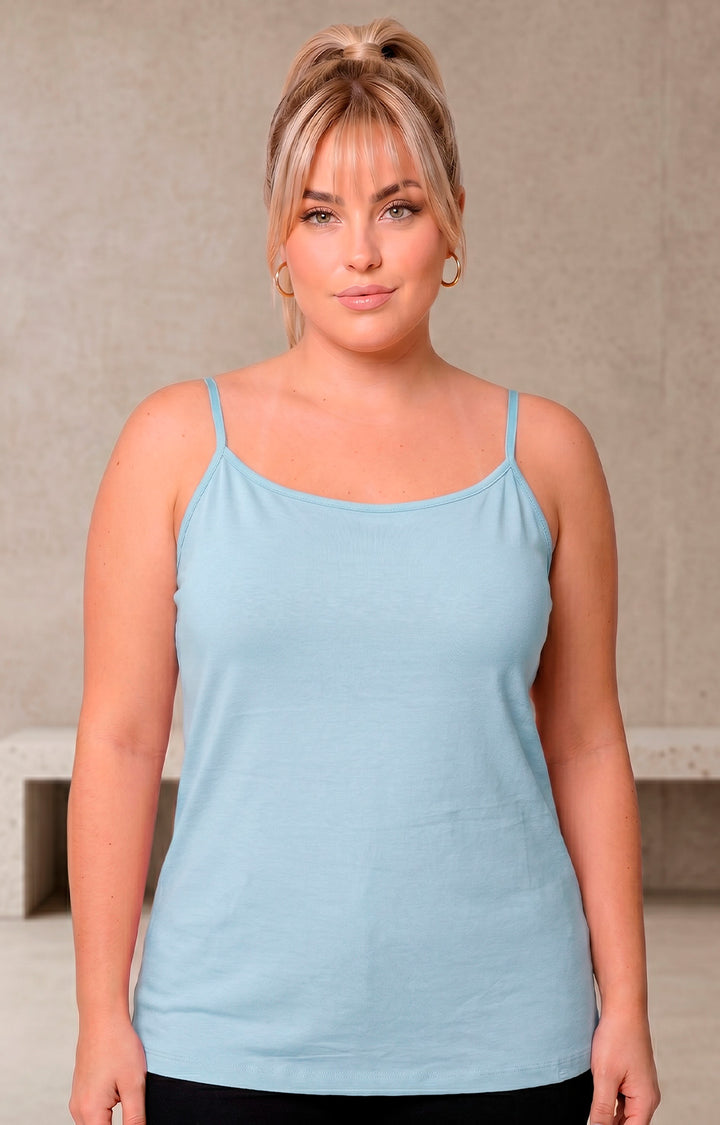 Blusa básica de algodón con tirantes
