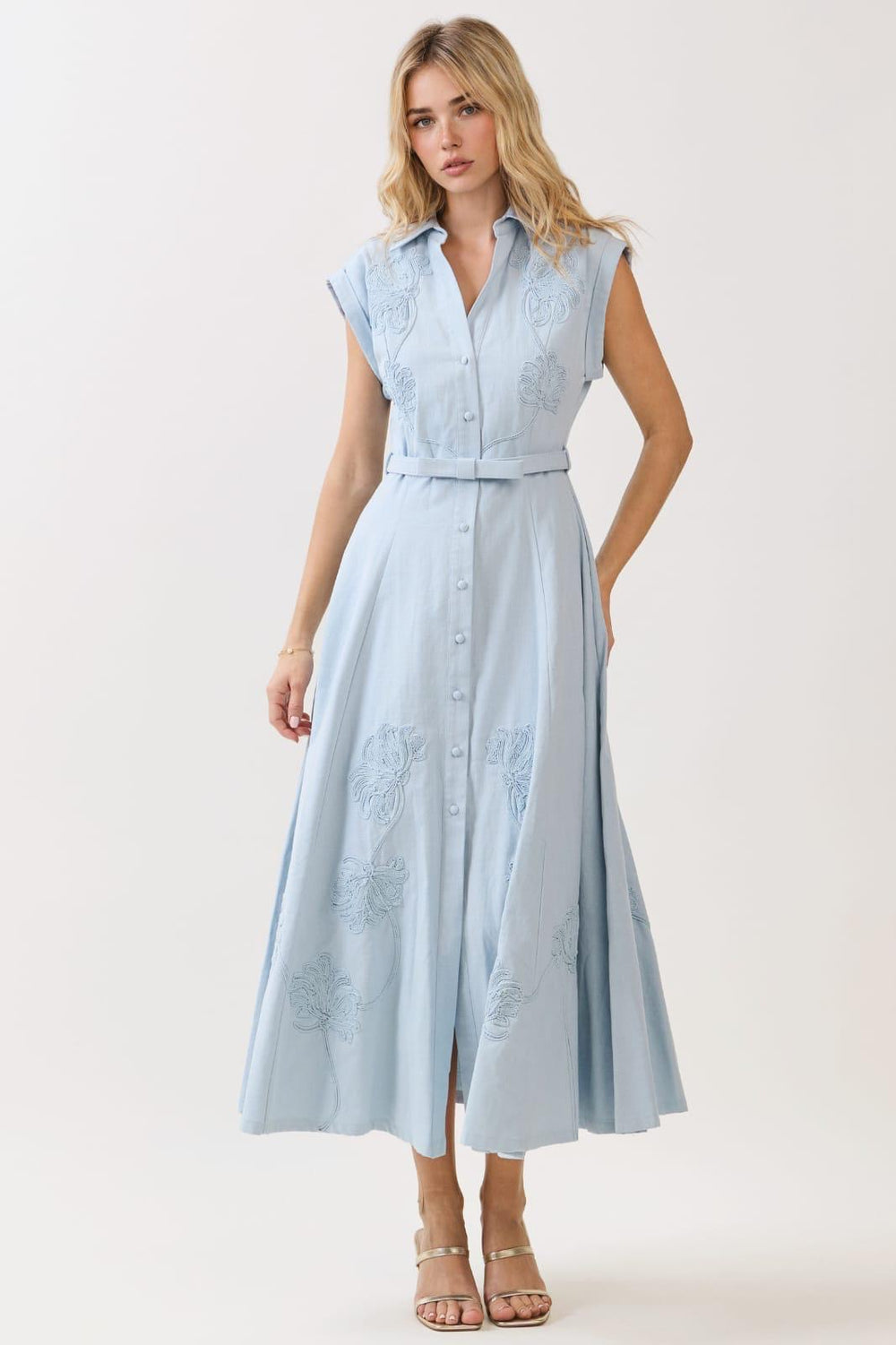 V*2-26*THE CLOTHING*LD6092*AZUL - VESTIDO LARGO REGULAR Boutiquemirel 