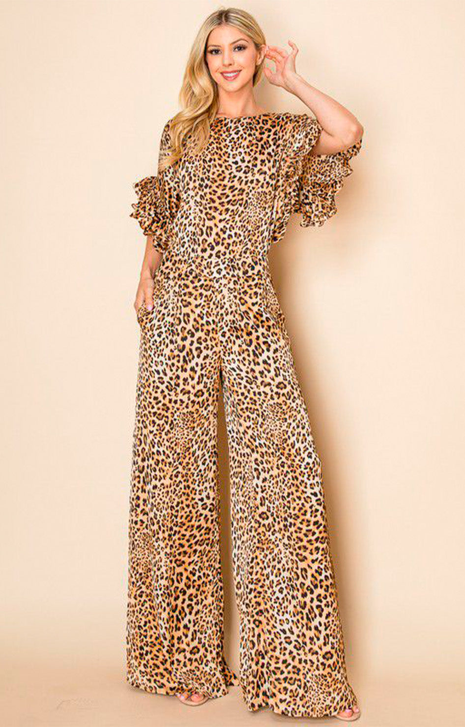 Conjutno beige estampado