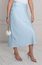 Falda azul lisa - FALDA REGULAR Boutiquemirel 