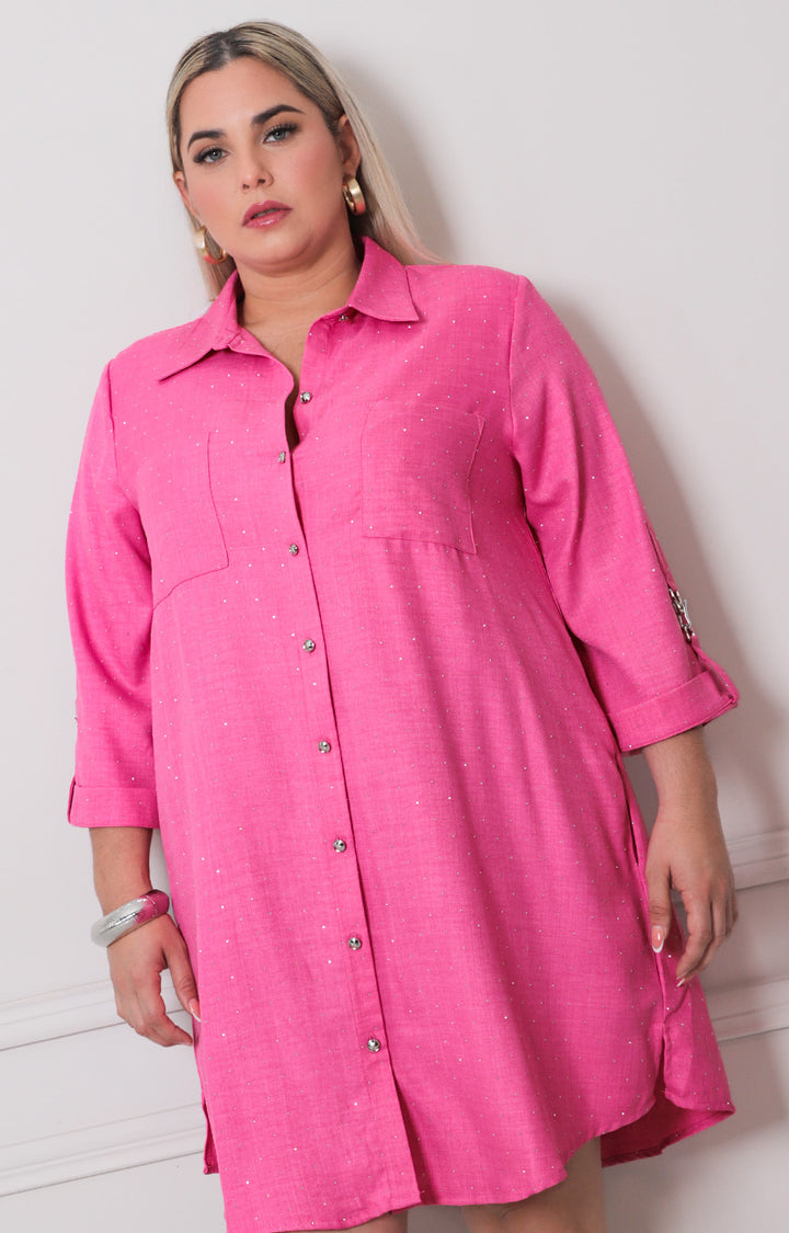 Vestido corto con brillo - VESTIDO CORTO CURVY Boutiquemirel 