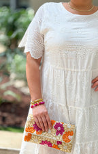 Vestido blanco bordado