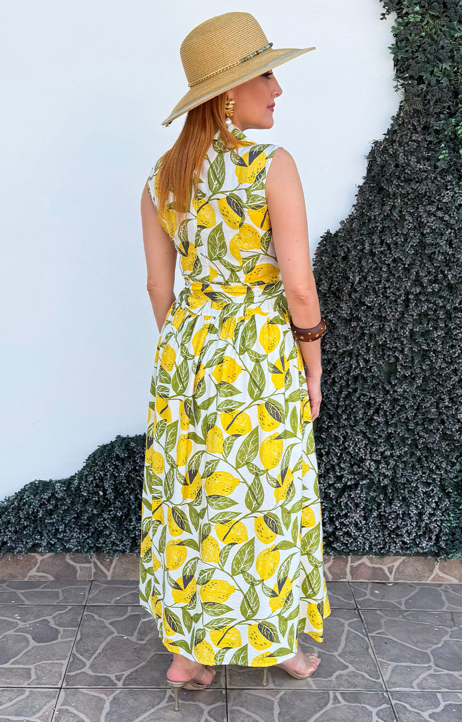 Vestido blanco estampado - VESTIDO LARGO REGULAR Boutiquemirel 