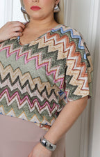 Blusa con estampado zigzag