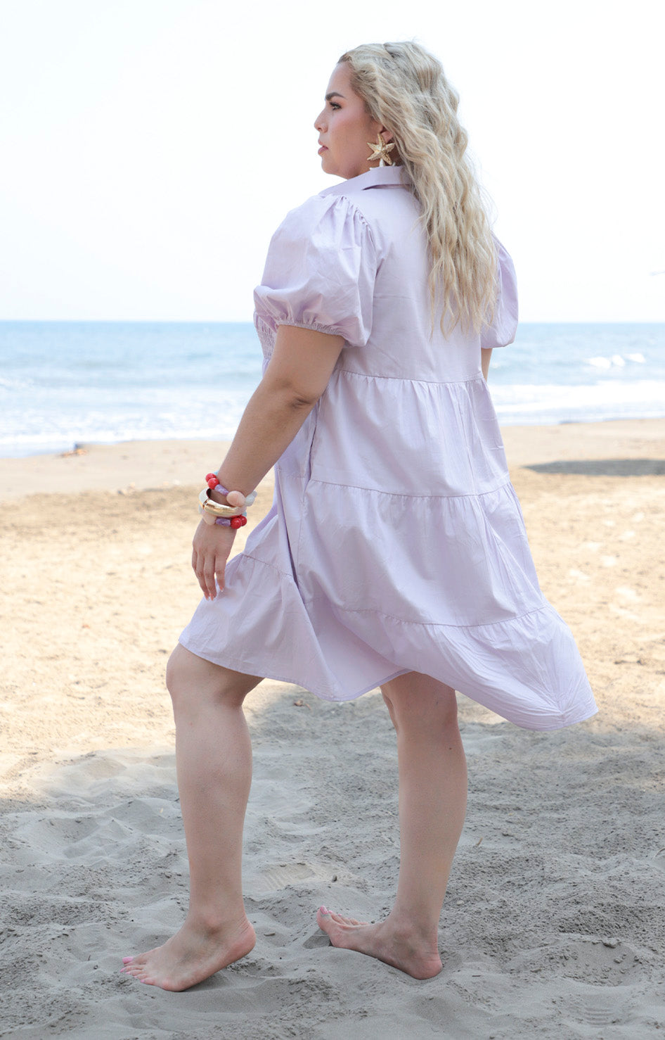 Vestido beige corto - VESTIDO CORTO CURVY Boutiquemirel 