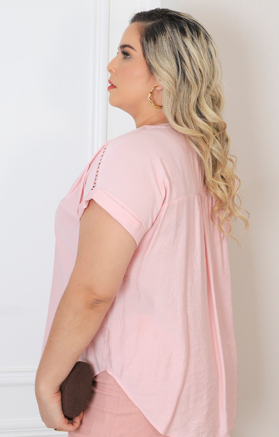 Blusa beige lisa