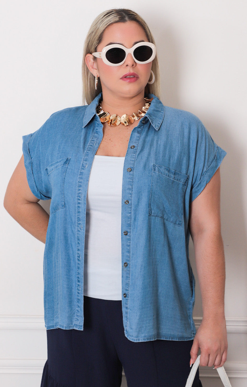 Blusa de mezclilla - BLUSAS CURVY Boutiquemirel 