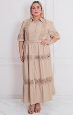 Vestido largo con guipiur - VESTIDO LARGO CURVY Boutiquemirel 