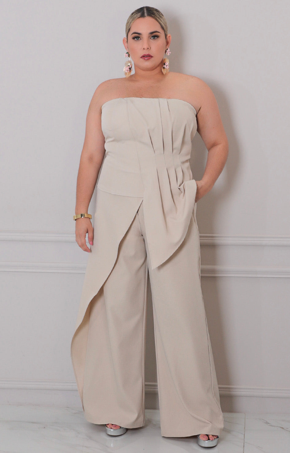 Conjunto strapless con pantalòn - CONJUNTO CURVY Boutiquemirel 