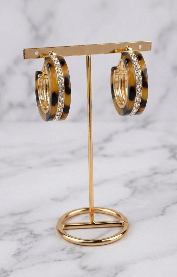 Aretes dorados con circonias - ARETES Boutiquemirel 