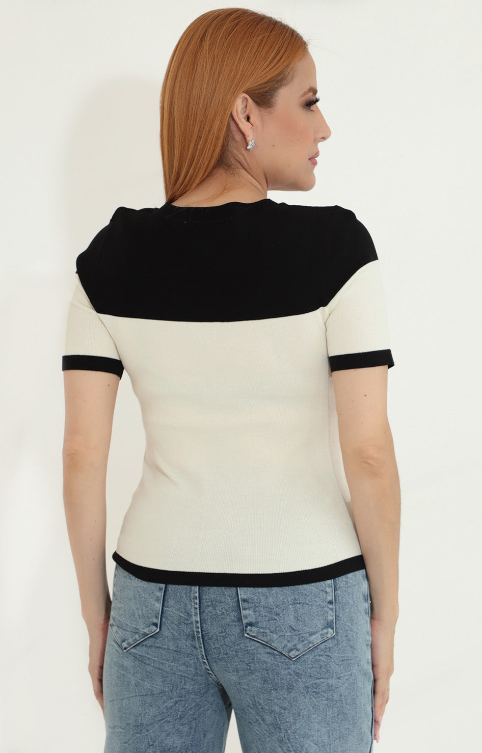 Blusa beige con negro - BLUSA Boutiquemirel 