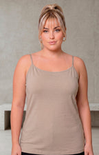 Blusa básica de algodón con tirantes - BLUSAS CURVY Boutiquemirel 