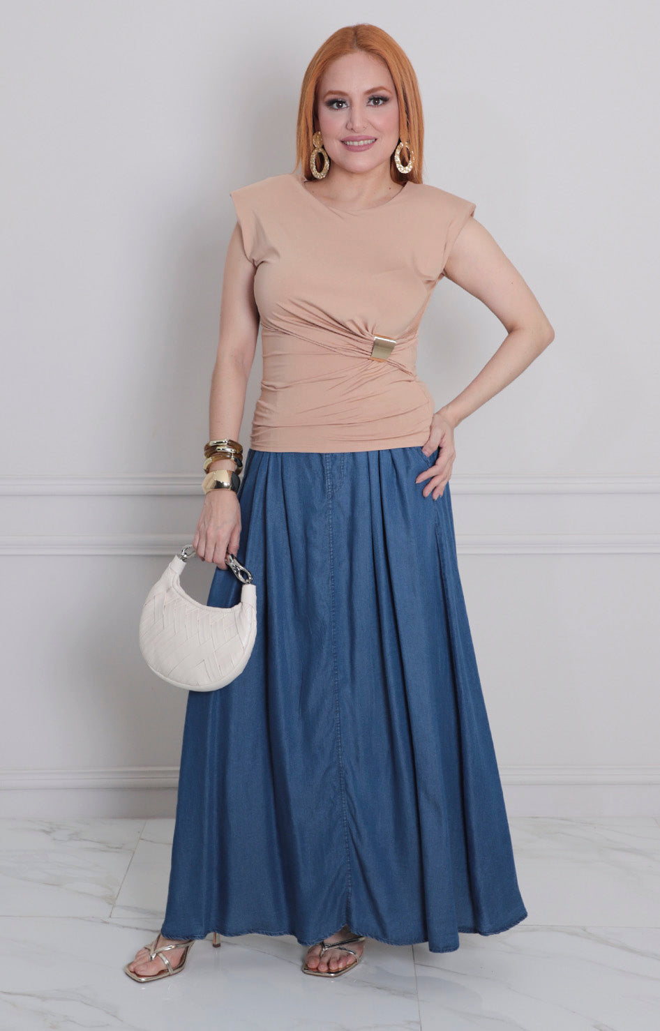 Blusa con fruncido y hebilla - BLUSAS REGULAR Boutiquemirel 