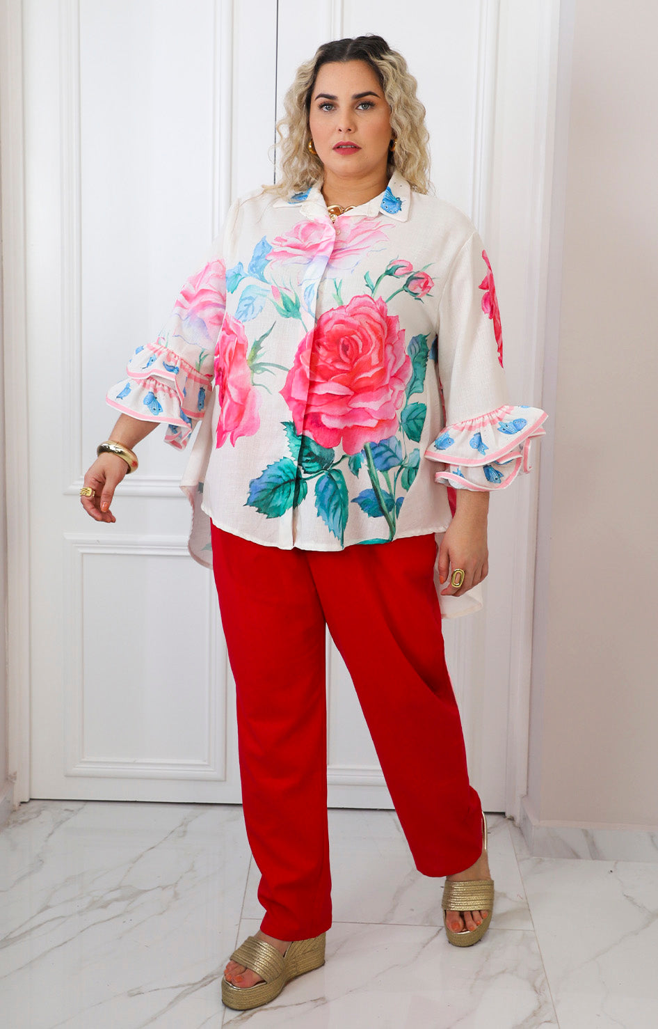 Blusa camisera floral