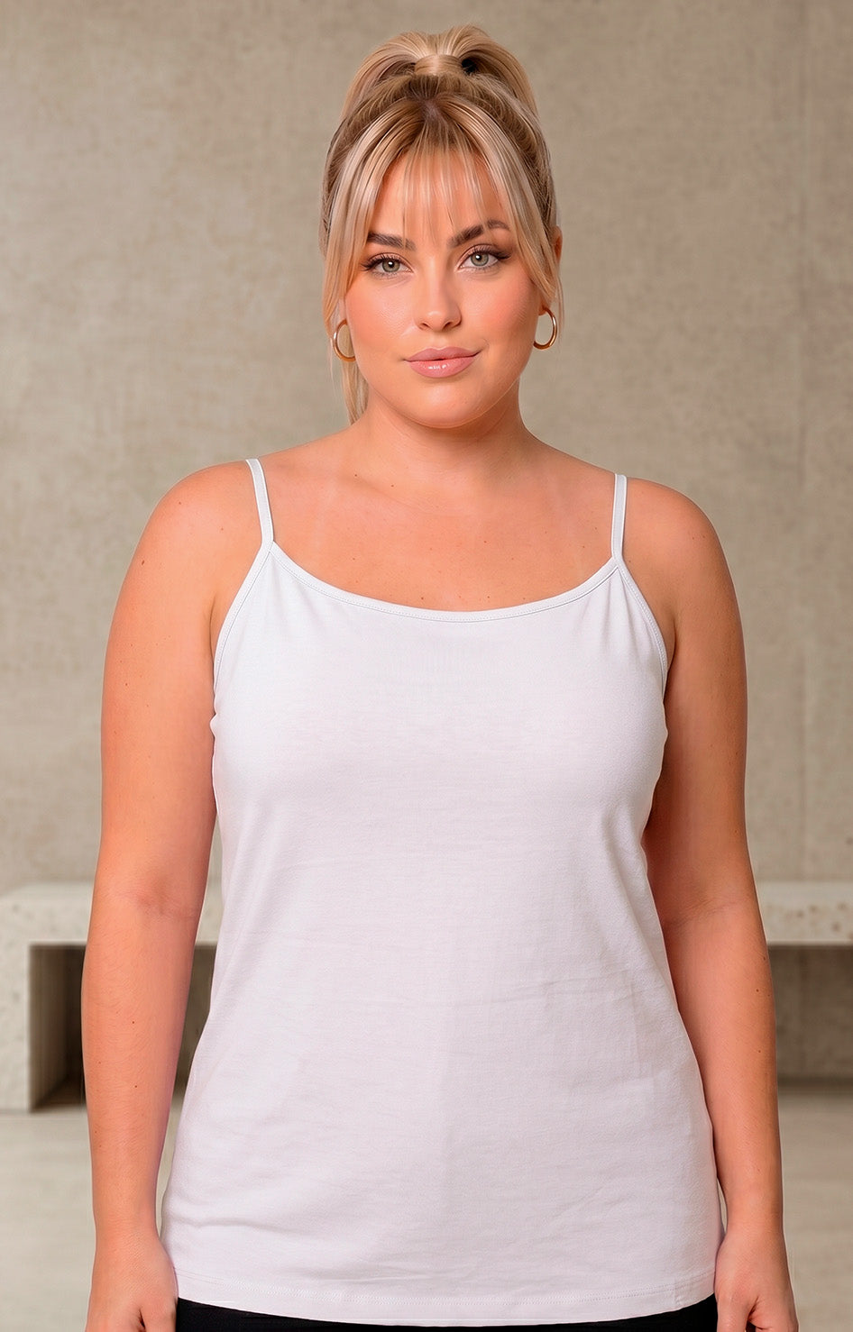 Blusa básica de algodón con tirantes - BLUSAS CURVY Boutiquemirel 