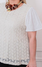 Blusa beige de punto - BLUSAS CURVY Boutiquemirel 