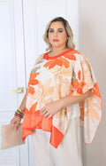 Blusa naranja estampada