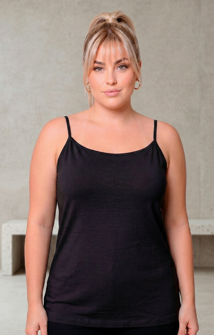 Blusa básica de algodón con tirantes
