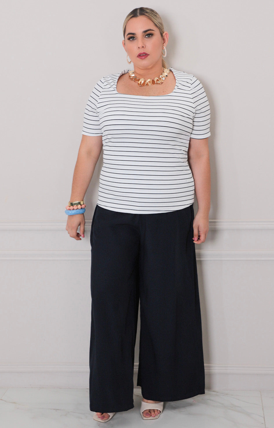 Blusa de rayas - BLUSAS CURVY Boutiquemirel 