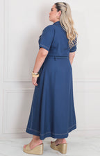 Vestido de mezclilla con cinturón