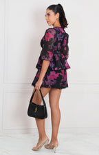 Conjunto estampado de flores