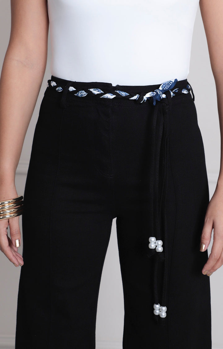 Pantalòn negro con lazo - PANTALON REGULAR Boutiquemirel 