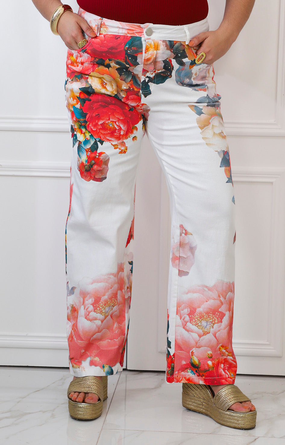 Pantalon estampado floral