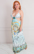 Vestido con estampado mediterráneo - VESTIDO LARGO REGULAR Boutiquemirel 
