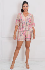 Conjunto estampado de flores