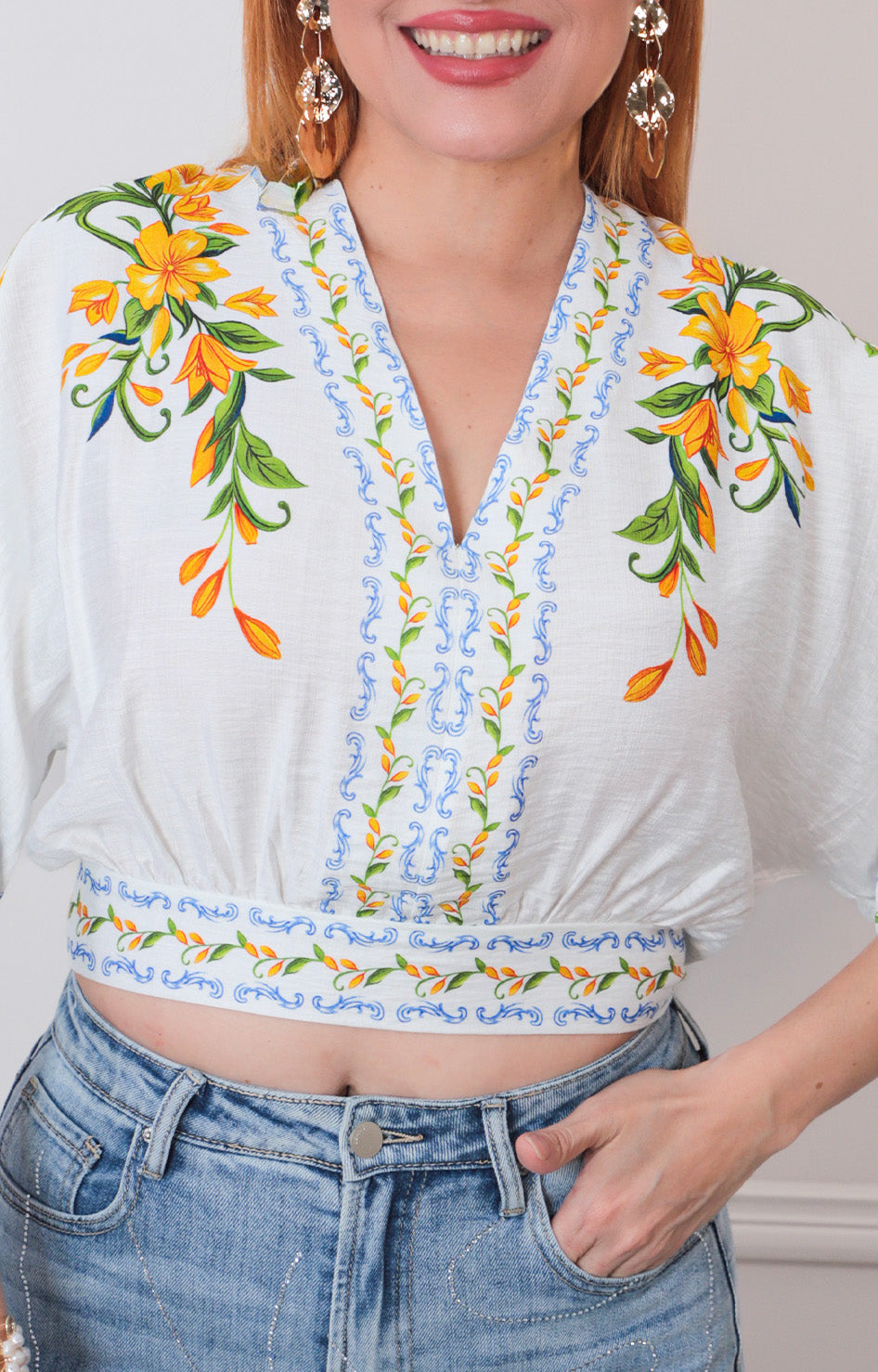 B*4-26*LULUMARI*46328T*AMARILLO ESTAMPADO - BLUSAS REGULAR Boutiquemirel 