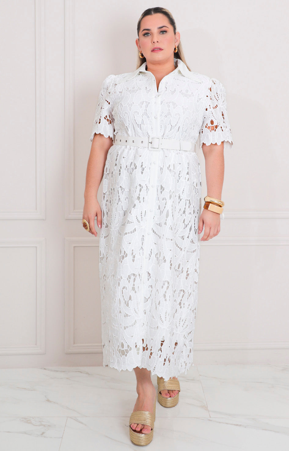 Vestido blanco de guipiur