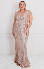 Vestido beige con aplicaciones - VESTIDO CORTO CURVY Boutiquemirel 