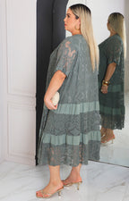 Vestido verde de encaje