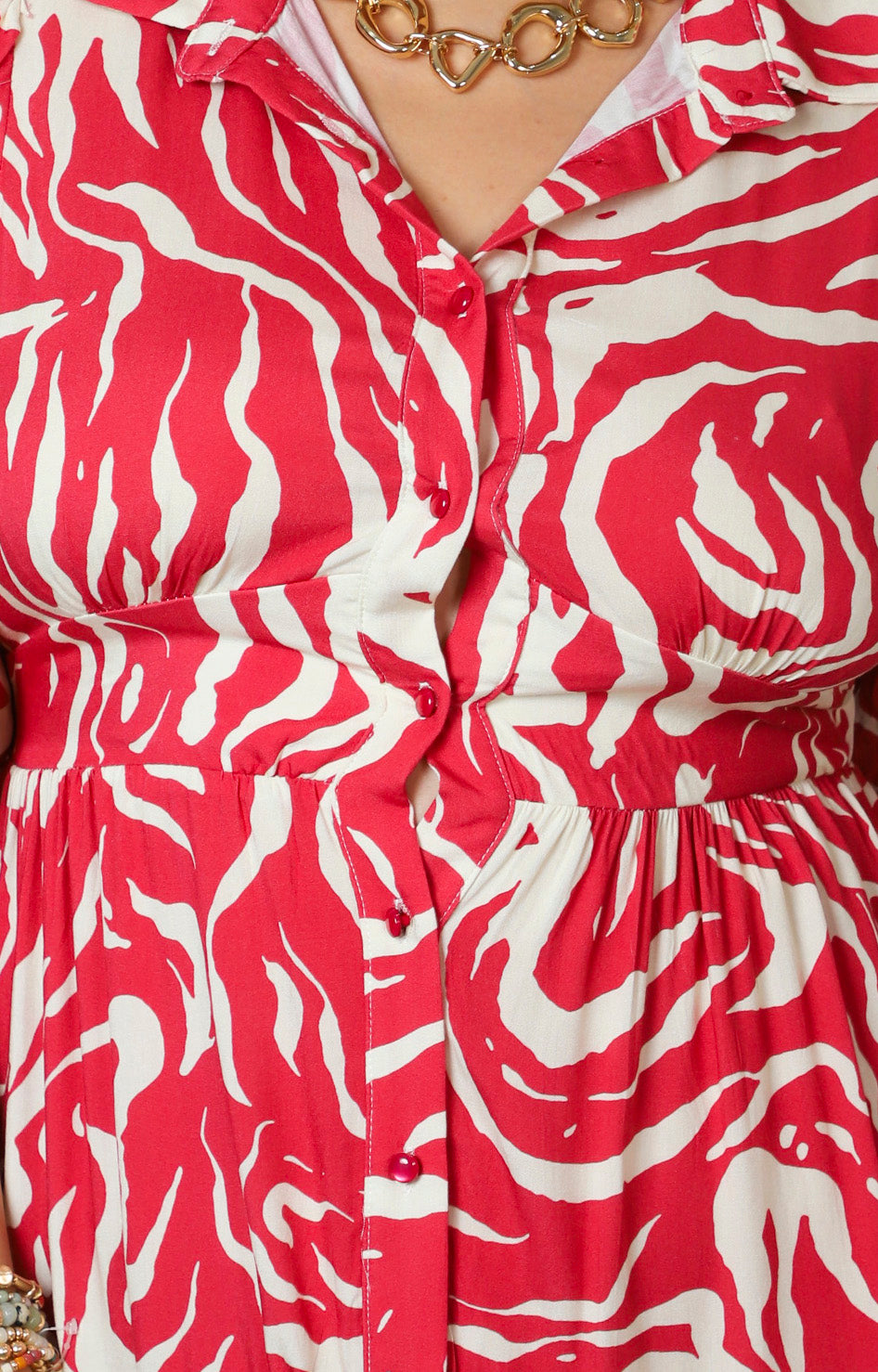 Vestido camisero estampado abstracto