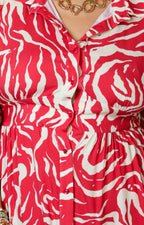 Vestido camisero estampado abstracto