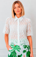 Blusa blanca de guipur - BLUSAS REGULAR Boutiquemirel 