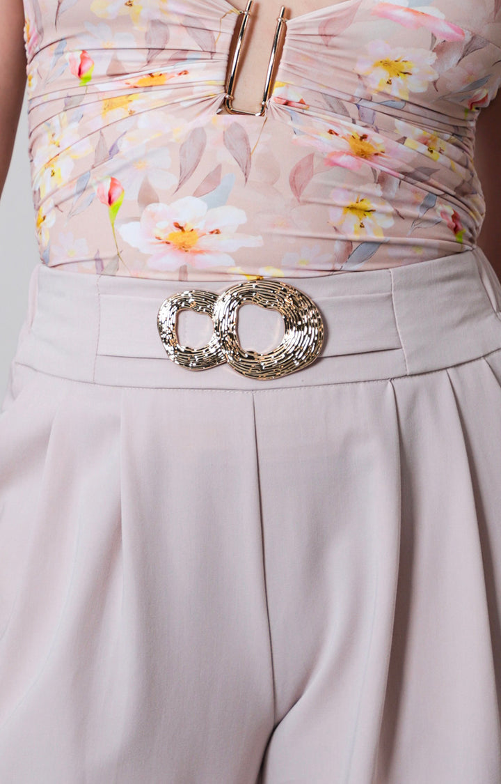 Pantalòn con hebilla dorado - PANTALON REGULAR Boutiquemirel 