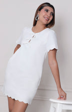 Vestido blanco con moños - VESTIDO Boutiquemirel 