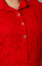 Conjunto camisero de guipur