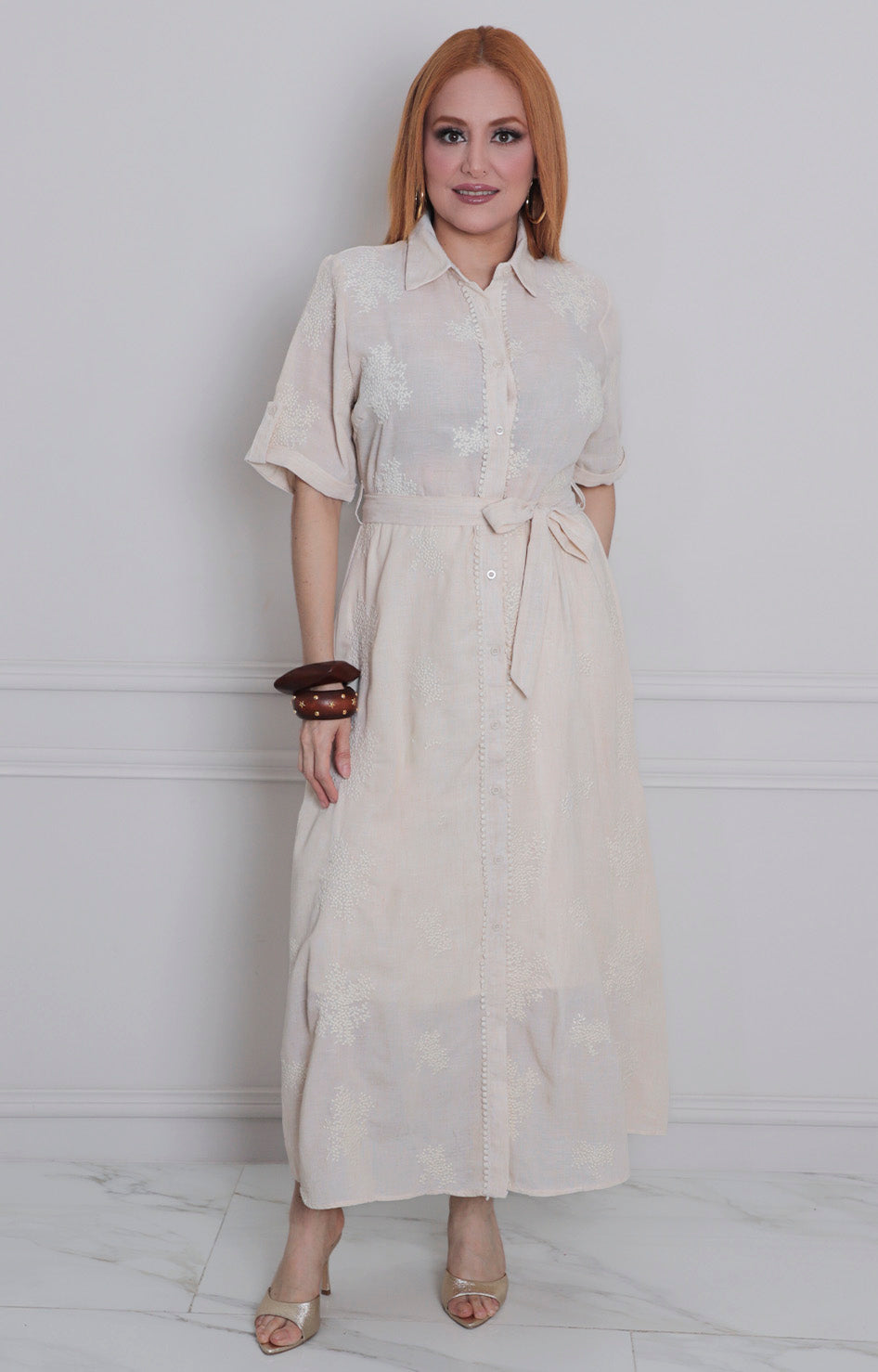 Vestido estampado con lazo - VESTIDO LARGO REGULAR Boutiquemirel 