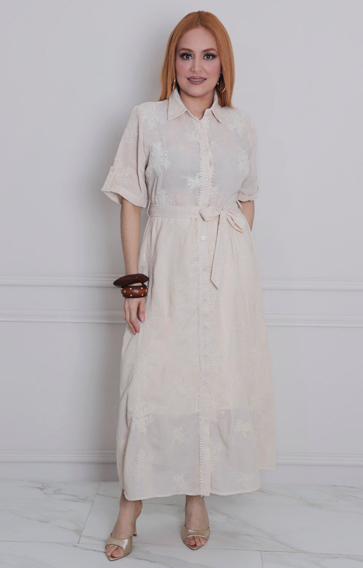 Vestido estampado con lazo - VESTIDO LARGO REGULAR Boutiquemirel 