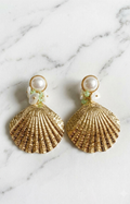 Aretes Concha Dorada