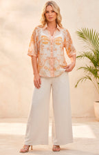 Blusa con estampado naranja - BLUSAS REGULAR Boutiquemirel 