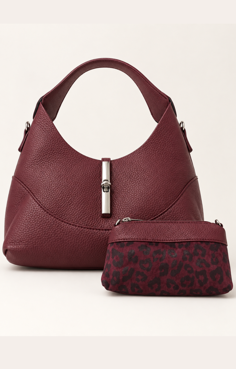 Bolsa hobo con bolsa pequeña a juego