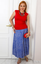 Blusa roja con fruncido