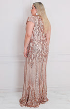 Vestido beige con aplicaciones - VESTIDO CORTO CURVY Boutiquemirel 